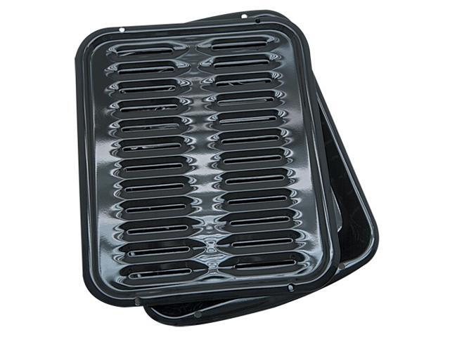 Range Kleen BP1026X Porcelain Broiler Pan 2 Pack