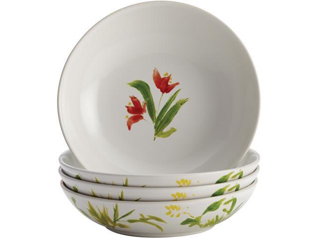 BONJOUR  50198  Dinnerware Meadow Rooster Stoneware 4-Piece Fruit Bowl Set