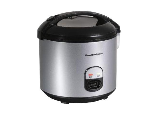 Hamilton Beach 37535 Black/Stainless Steel 4 to 20 Cup Rice Cooker and Food Steamer