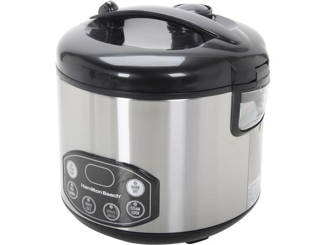 Hamilton Beach 37536 Black/Stainless Steel Digital Simplicity Deluxe Rice Cooker/Steamer