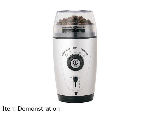 Hamilton Beach 80365 Silver Custom Grind Hands-Free 12 Cup Coffee Grinder