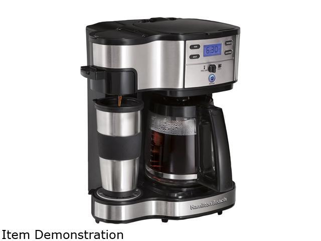 Hamilton Beach 49980A Black 2-Way Single Serve Brewer and Coffee Maker