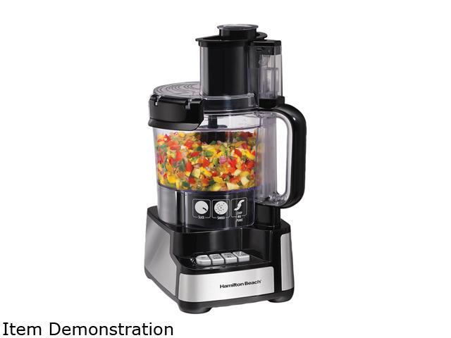 Hamilton Beach 70725 Black Stack & Snap 12 Cups Food Processor