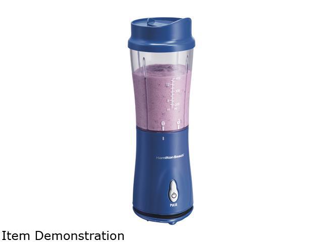 Hamilton Beach 51132 Monaco Blue 14 oz. Jar Size Single-Serve Blender with Travel Lid