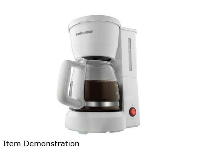 Black & Decker DCM600W White 5-Cup Drip Coffee Maker with Glass Carafe