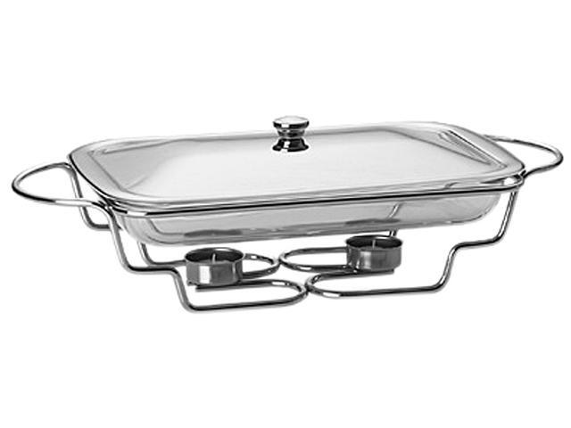 LIFETIME BRANDS 5108963 Towle Living Modernist Chrome-Plated Oblong Baker Warmer