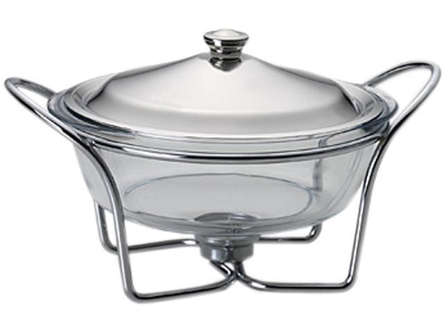 LIFETIME BRANDS 5112479 Towle Living Modernist Chrome-Plated 2-Quart Round Warmer