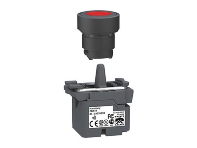 Push Button with Transmitter, Red, 22mm