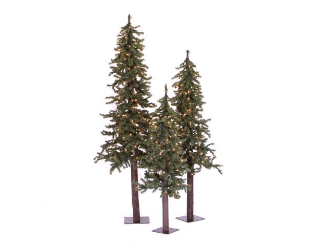 set of 3 artificial pre lit natural alpine christmas trees set of 3 artificial pre lit natural alpine christmas trees