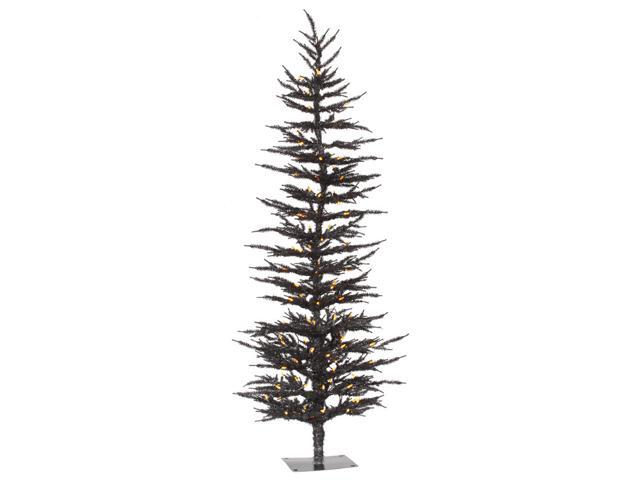 5 pre lit black laser artificial christmas tree orange 5 pre lit black laser artificial christmas tree orange