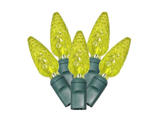 set of 100 lime green led faceted c6 christmas lights set of 100 lime green led faceted c6 christmas lights