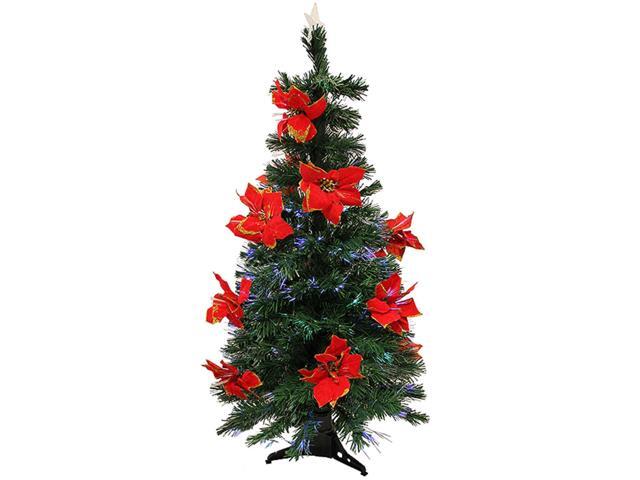 4 pre lit fiber optic artificial christmas tree with red 4 pre lit fiber optic artificial christmas tree with red