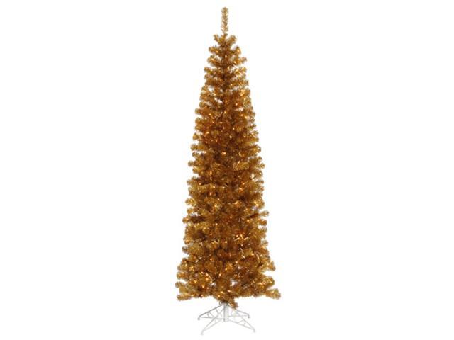 5 5 pre lit antique gold tinsel pencil artificial 5 5 pre lit antique gold tinsel pencil artificial