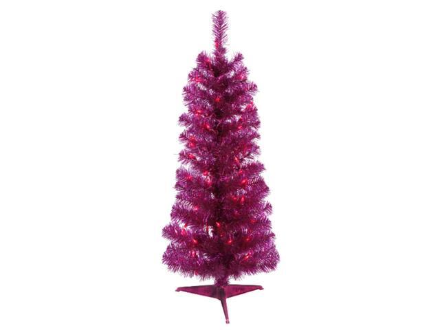 2 pre lit fuschia purple pencil artificial tinsel 2 pre lit fuschia purple pencil artificial tinsel