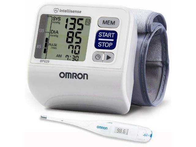 Omron BP629 3 Series Wrist Blood Pressure Monitor With Thermometer ...