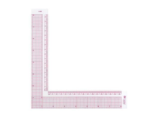 C THRU BY WESTCOTT L-808 L-Square,PVC,Transparent,8in