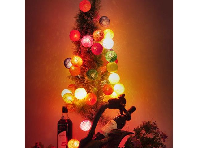 AGPTEK 3M 20 Cotton Ball DIY String Light Party Fairy Light Decoration Christmas Wedding Light ...