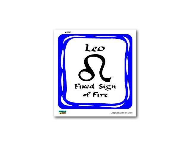 Leo Fixed Sign of Fire - Zodiac Horoscope Sign Sticker - 5" (width) X 5