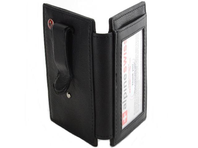 Mens Leather Money Clip Wallet Bi Fold Card Case Front Pocket ID Window 6 www.bagssaleusa.com