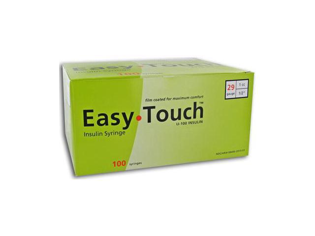 Easy Touch Insulin Syringes 29 Gauge 1cc 1/2 in - 100 ea - Newegg.com