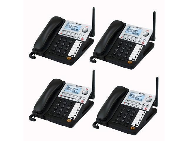Small Business Cordless Phone System AT&T SB67118 4-Line Extendable Range Corded/Cordless Small Business