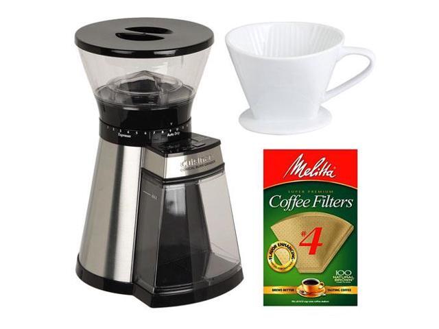 Cuisinart CBM-18 Cuisinart Programmable Conical Burr Grinder with Porcelain Coffee Filter Cone ...
