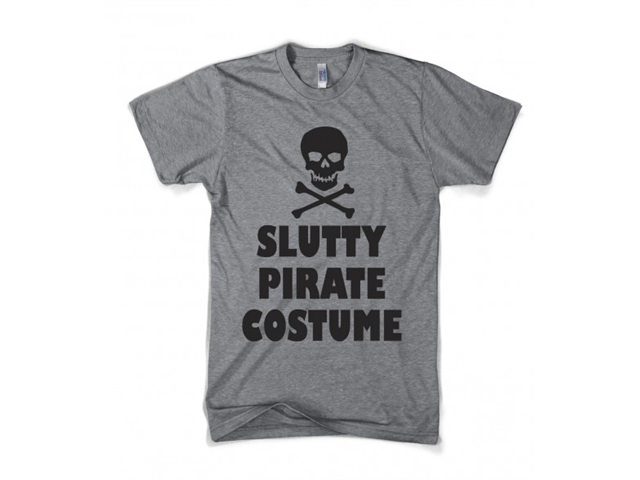 Slutty Pirate Costume T Shirt Cheap And Funny Halloween Costume S 