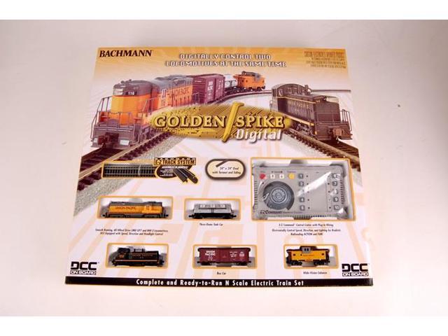 Bachmann N Scale Train Train Set DCC Equipped Golden Spike 24131 Newegg