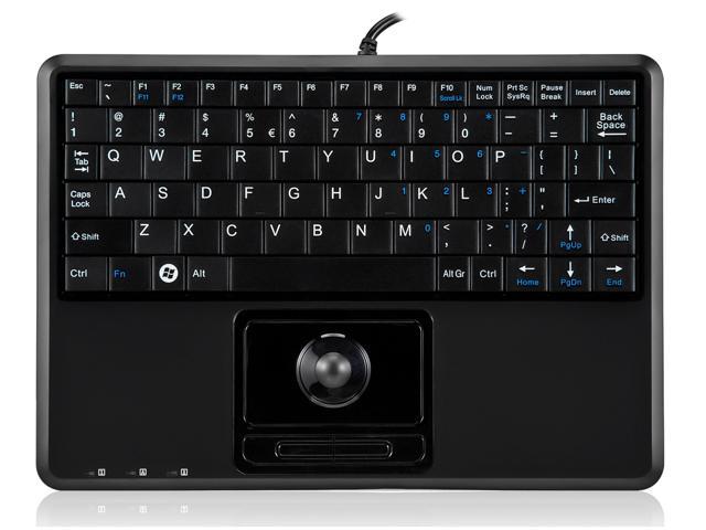 Perixx PERIBOARD 509H PLUS Wired Keyboard With Trackball USB Port