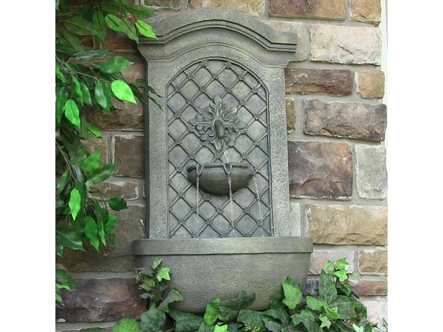 Rosette Leaf Outdoor Wall Fountain Florentine 