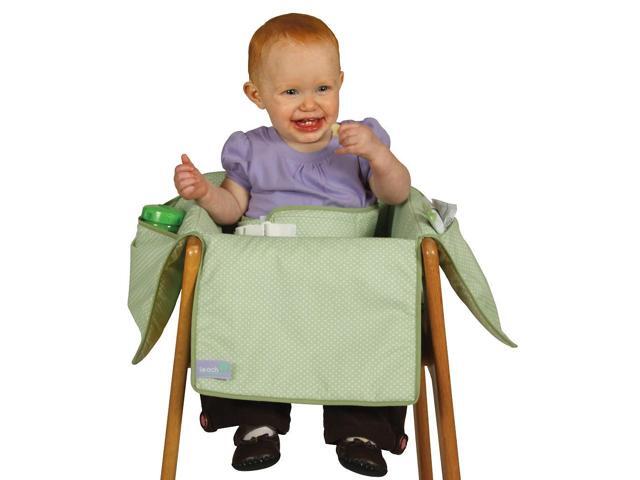 Leachco Diner Liner High Chair Seat Cover - Green Pin Dots