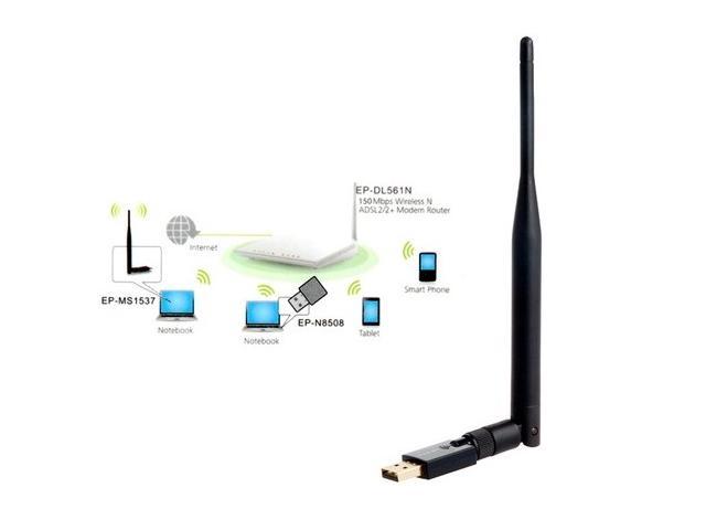 EDUP EP-MS1537 11N 300Mbps Wireless USB Adapter (Black)