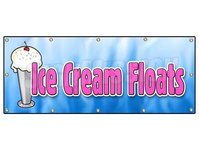 48 X120 Ice Cream Floats Banner Sign Cones Sundae Soda Banana Split Homemade