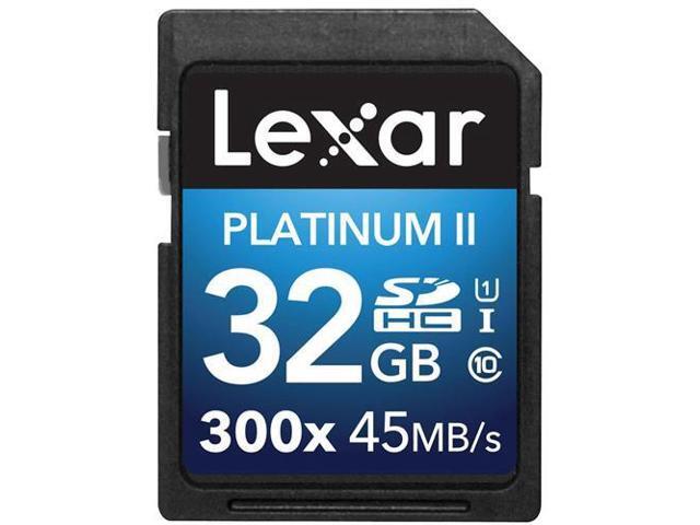 Lexar Platinum II 300x 32GB Secure Digital High-Capacity (SDHC) Flash Memory Model LSD32GBBNL300