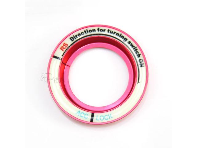 New Fashion Style Car Auto Luminous Aluminium Alloy Ignition Switch Cover Circus Case Key Tank Ring Lock Keyhole Decoration ...