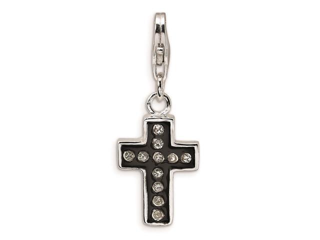 Enamel Swarovski Clasp Sterling charm w/Lob. swarovski Charm Cross  cross Element Silver gold &