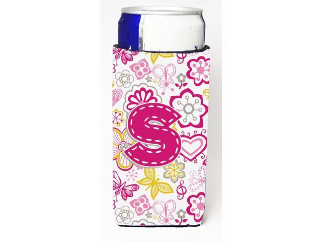 hot pink slim can koozie