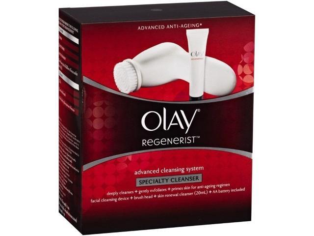 Olay Regenerist Advanced Anti Aging Cleansing System Exfoliating Face Wash And Cleansing Brush