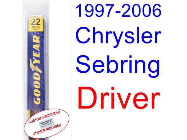 2001 Chrysler sebring convertible wiper blades