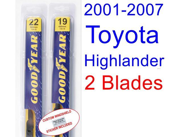 2005 toyota highlander wiper blade replacement #5