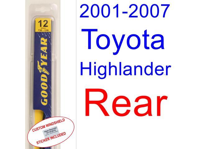 2004 toyota highlander rear wiper blade replacement #3