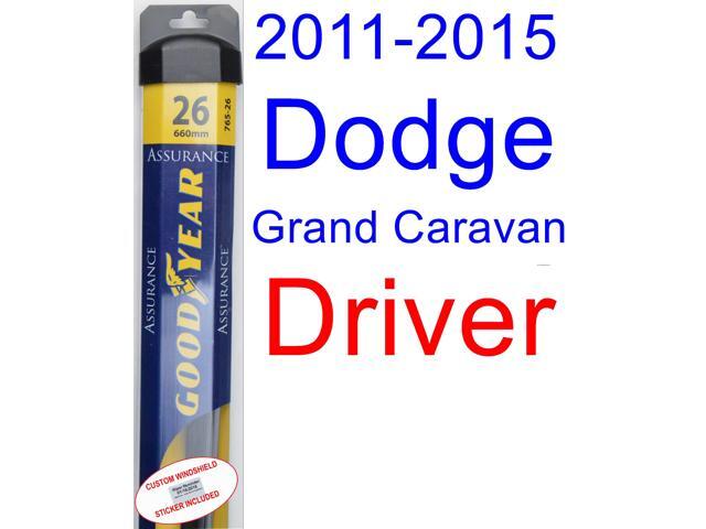 2011-2015 Dodge Grand Caravan Wiper Blade (Driver) (Goodyear Wiper Blades-Assurance) (2012,2013 2014 Dodge Grand Caravan Wiper Blade Size