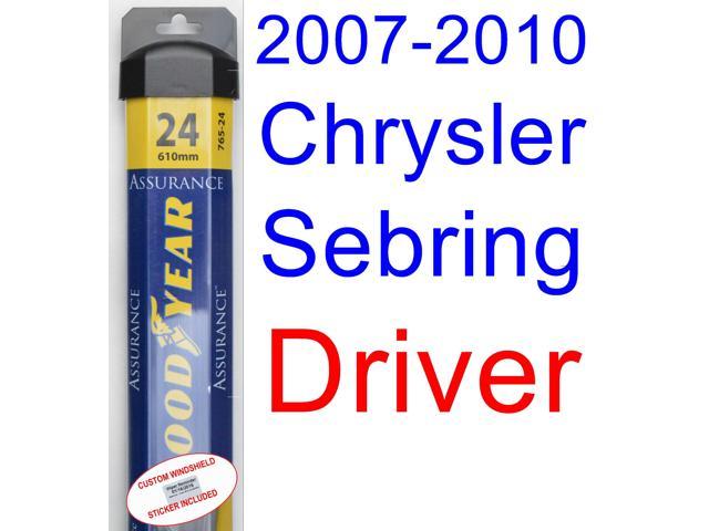 2008 Chrysler sebring wiper blades