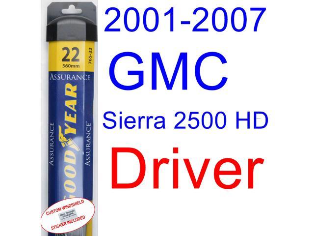 2001-2007 GMC Sierra 2500 HD Wiper Blade (Driver) (Goodyear Wiper Blades-Assurance) (2002,2003 2004 Gmc Sierra 2500hd Windshield Wiper Size