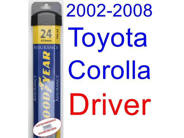 2002-2008 Toyota Corolla LE Wiper Blade (Driver) (Goodyear Wiper Blades-Assurance) (2003,2004 2002 Toyota Camry Le Windshield Wiper Size