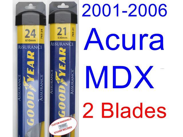 2001-2006 Acura MDX Replacement Wiper Blade Set/Kit (Set of 2 Blades) (Goodyear Wiper Blades 2005 Acura Mdx Rear Wiper Blade Replacement