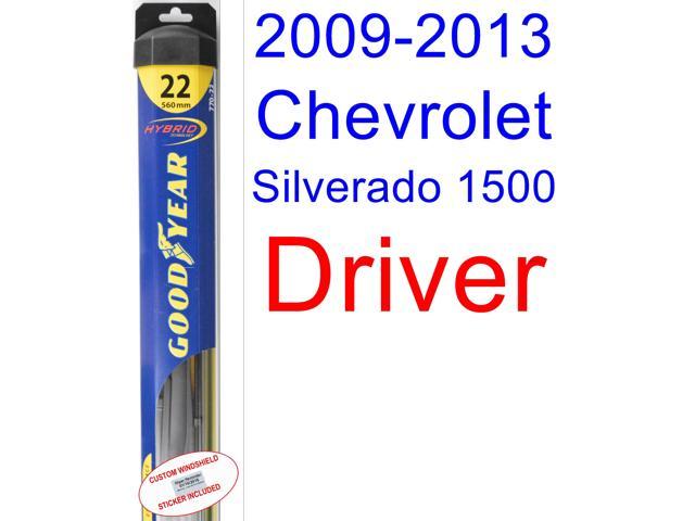 2009-2013 Chevrolet Silverado 1500 Hybrid Wiper Blade (Driver) (Goodyear Wiper Blades-Hybrid Wiper Blades For 2012 Chevy Silverado 1500