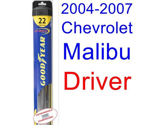 2004-2007 Chevrolet Malibu Maxx LS Wiper Blade (Passenger) (Goodyear Wiper Blades-Hybrid) (2005 What Size Wiper Blades For 2004 Chevy Silverado