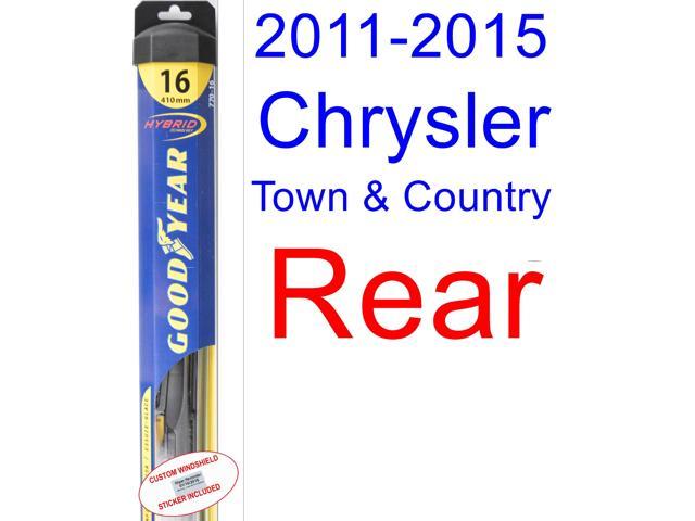 2011-2015 Chrysler Town & Country Replacement Wiper Blade Set/Kit (Set of 2 Blades) (Goodyear 2014 Chrysler Town And Country Windshield Wiper Size