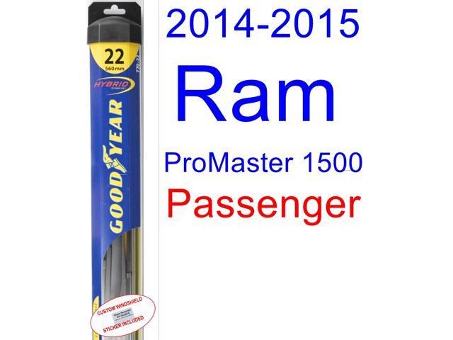 2014-2015 Ram ProMaster 1500 Wiper Blade (Passenger) (Goodyear Wiper Blades-Hybrid) - Newegg.com 2014 Dodge Ram 1500 Windshield Wiper Size